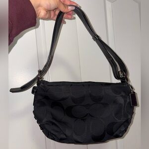 Coach signature canvas shoulder bag
